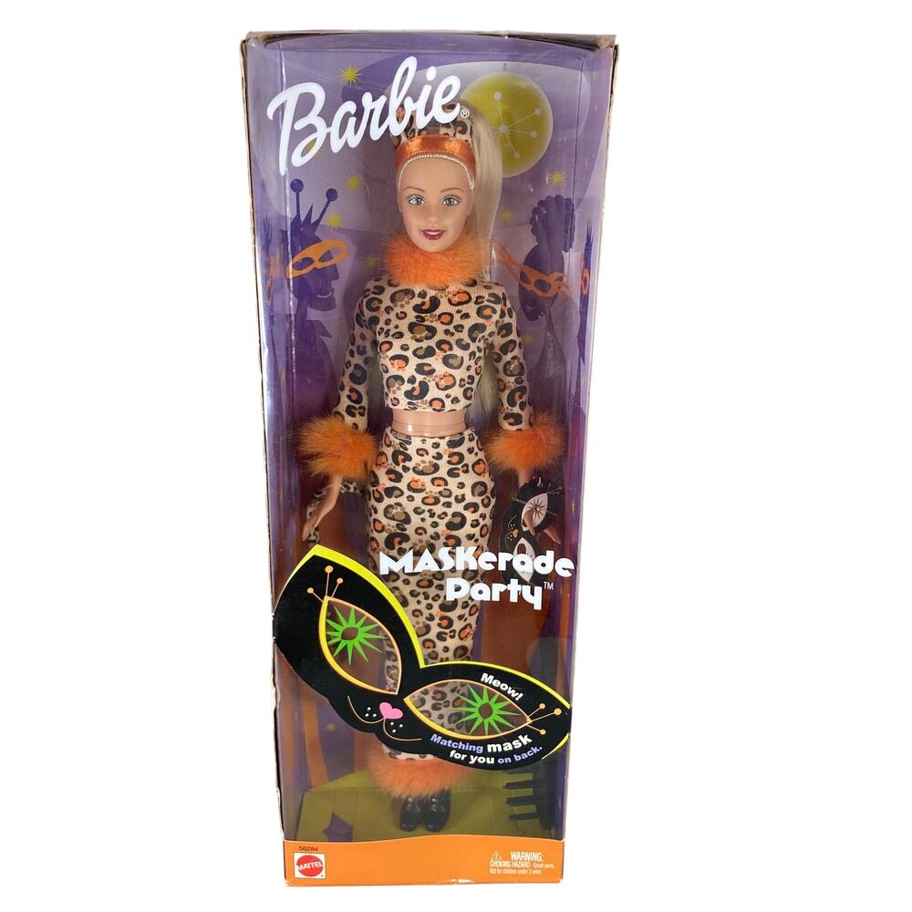 Y2K MASKerade Party Barbie #56284 (2002) NRFB Dented Box